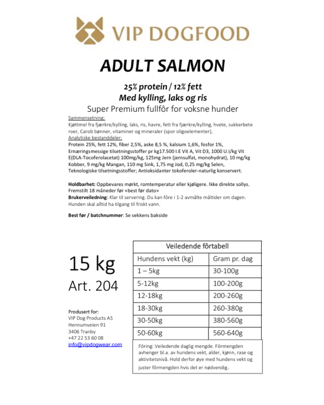 V.I.P Adult Salmon 15kg