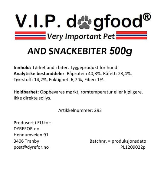 V.I.P. And snackebiter 500 g