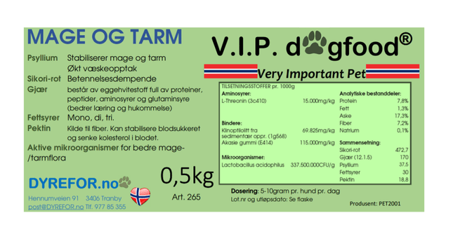 V.I.P VET Mage og tarm 0,5kg